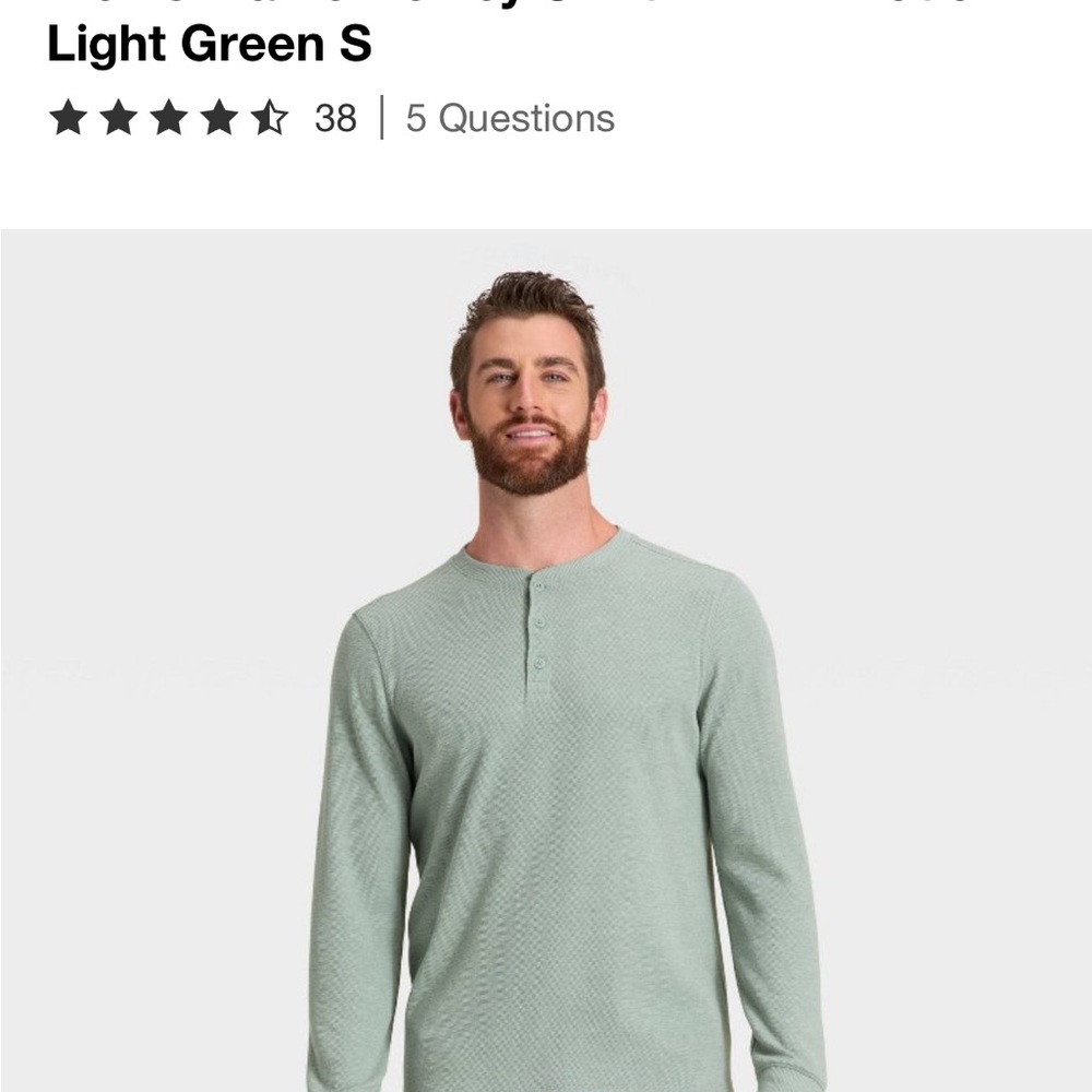 all in motion Light Green Long-Sleeve Henley